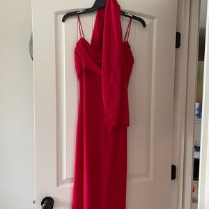 Formal red gown